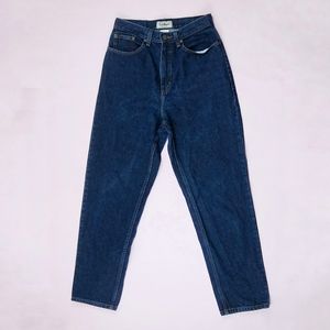 LL Bean Jeans Womens 10 Dark Wash High Waist Mom